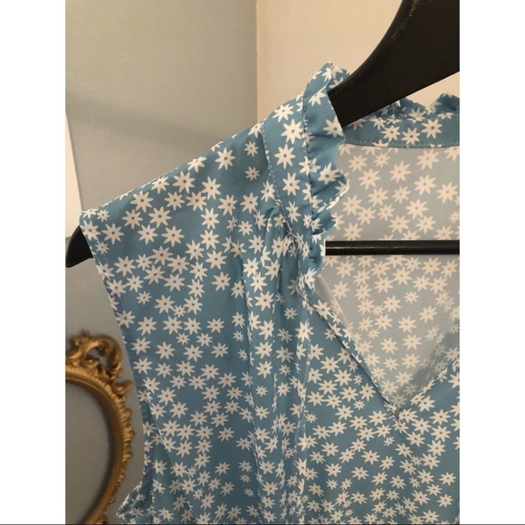 Amazon Smocked Light Blue Floral Printed Dress Size XL - Picture 2 of 5
